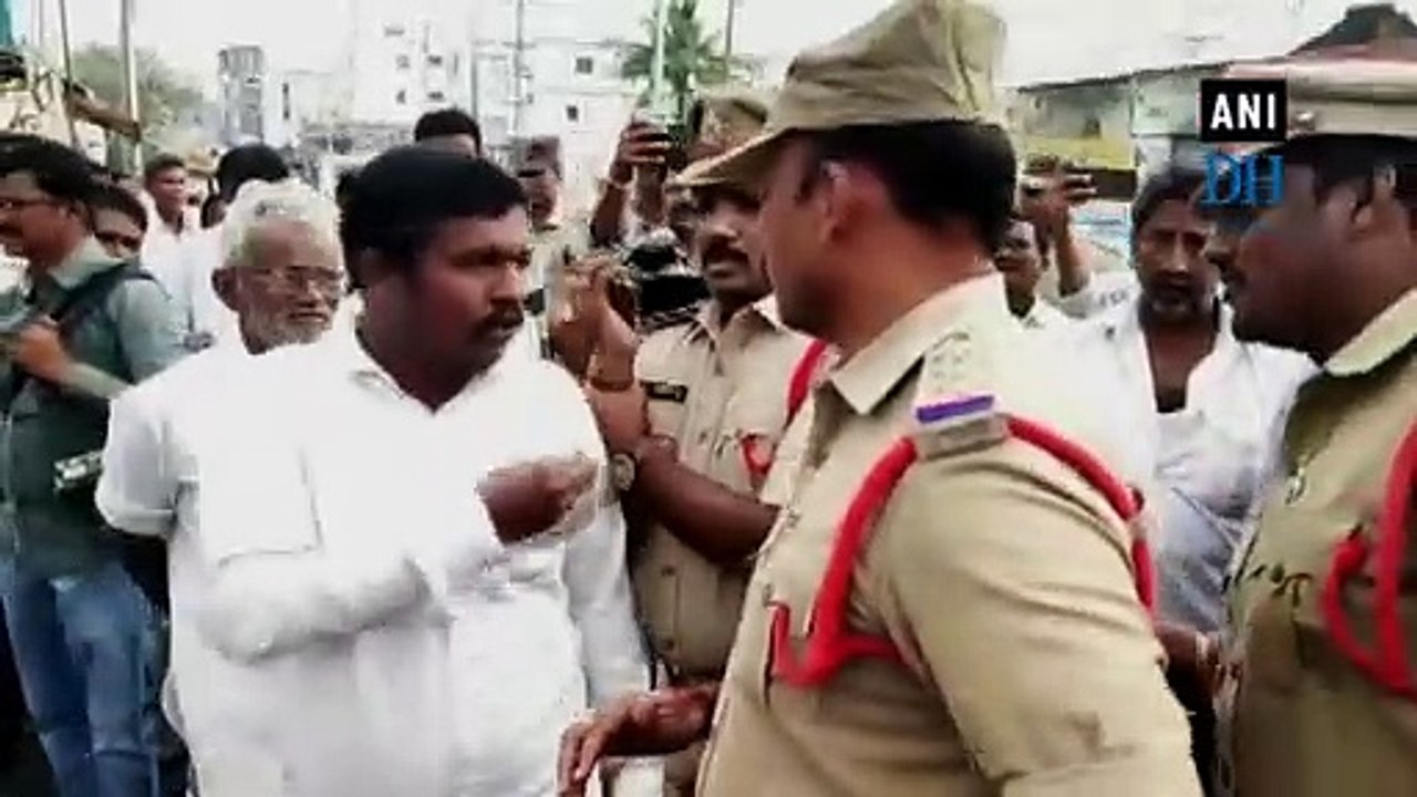 Police stop villagers’ foot march after Sec 144 imposed in Amaravati