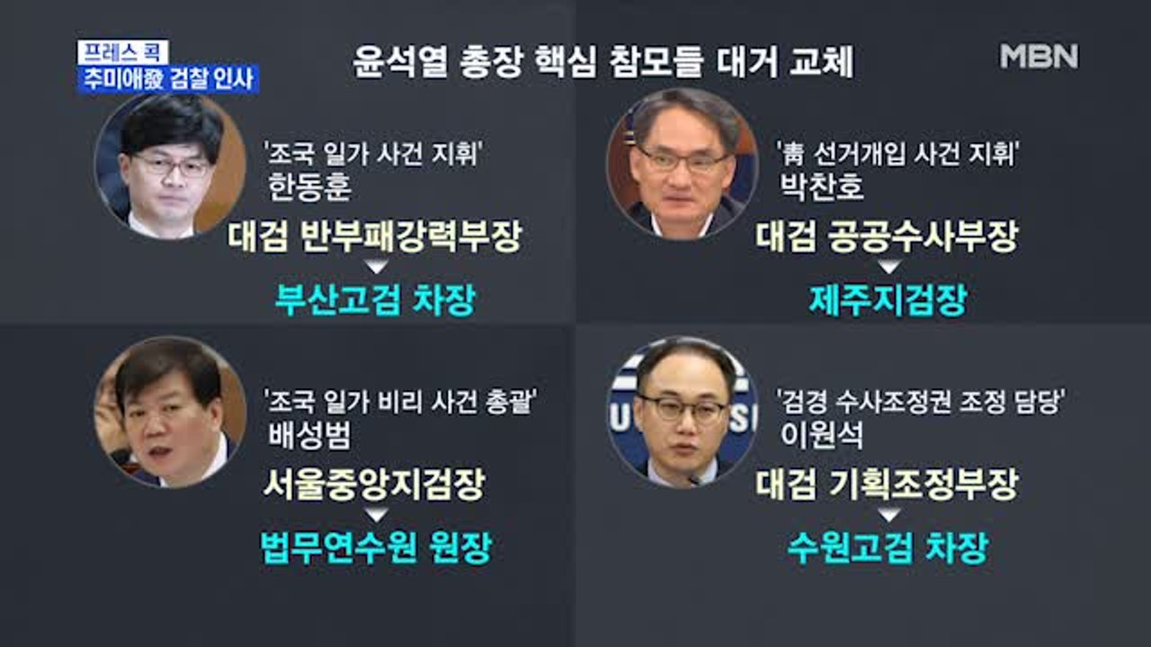 [MBN 프레스룸] 프레스 콕 / 추미애發 검찰 인사