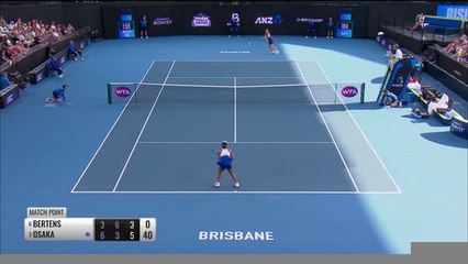 Osaka battles past Bertens to reach Brisbane semi-final