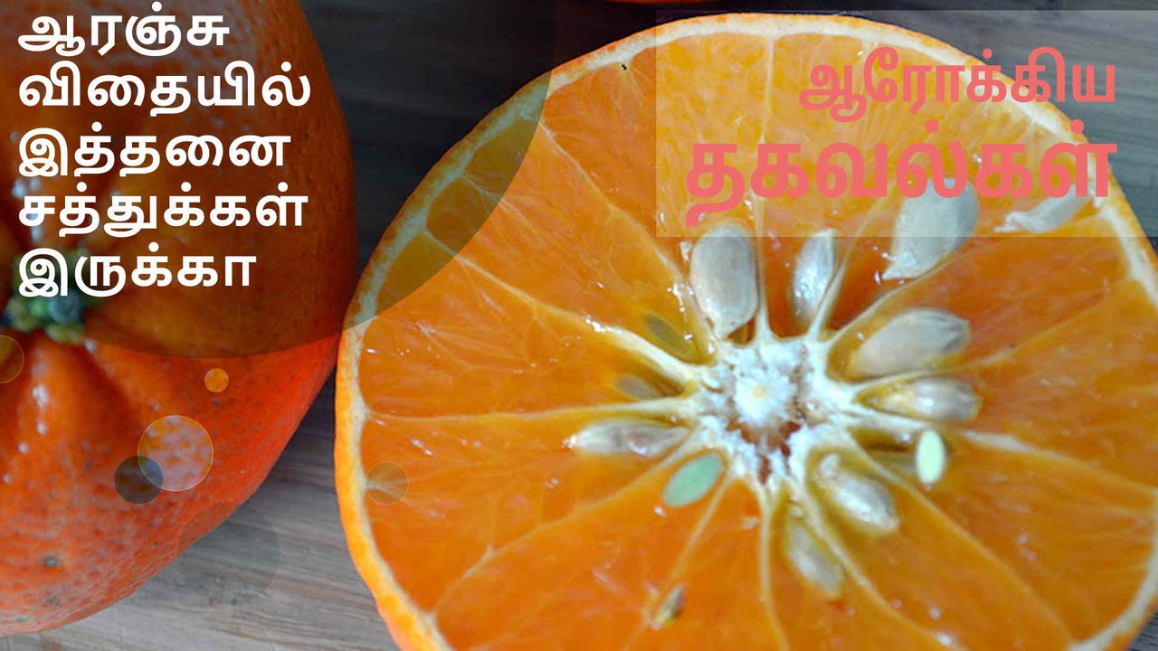 ஆரஞ்சு விதையில் இத்தனை சத்துக்கள்  இருக்கா..!