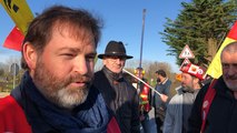 Manifestation CGT pour la venue du secrétaire d’Etat aux transports