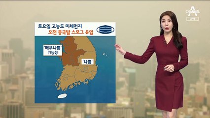 [날씨]전국 미세먼지 ‘나쁨’…주말 제주 ’눈·비’