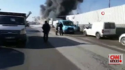 Pendik'te fabrika yangını
