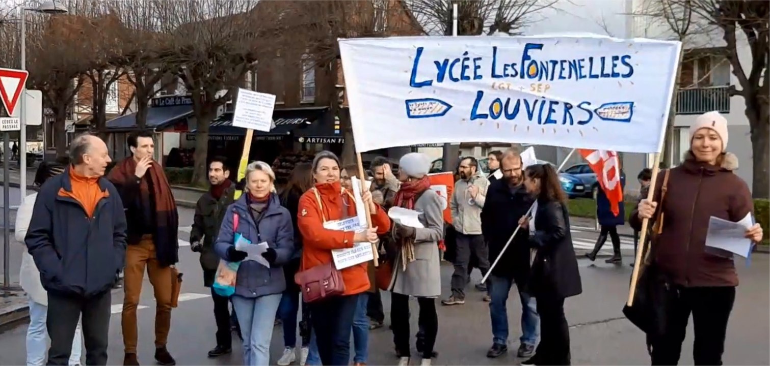 Manifestation des enseignants à Louviers (Eure) contre la réforme des  retraites. - Vidéo Dailymotion