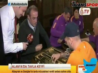 Sneijder ile Abdurrahim Albayrak tavlada kapıştı!