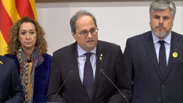 Torra: El Parlament de Cataluña es el único que puede decidir quién es el presidente de la Generalitat