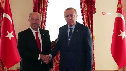 Cumhurbaşkanı Erdoğan, KKTC Başbakanı Ersin Tatar ile görüştü
