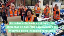 Lizzo fue voluntaria en el banco de alimentos de Australia para ayudar a las víctimas de los incendios forestales