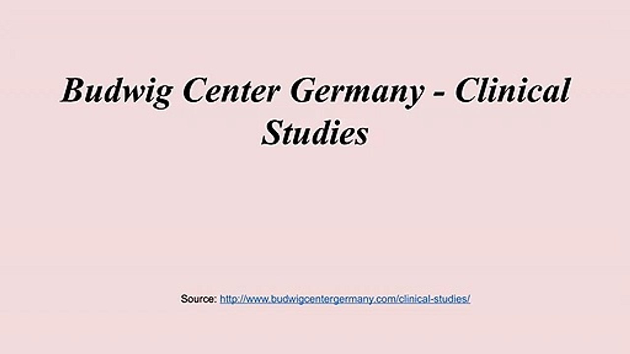 Budwig Center Germany - Clinical Studies