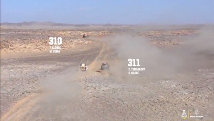 Fernando Alonso casi choca con Terranova en el Dakar