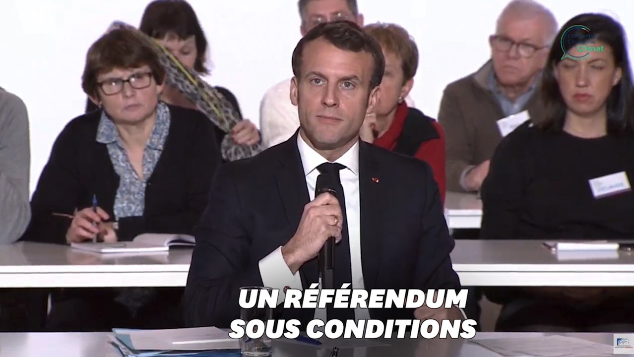 Emmanuel Macron d'accord pour un référendum sur le climat, voici ses conditions