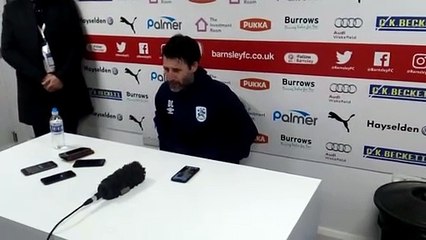 Huddersfield Town boss Danny Cowley on Barnsley loss