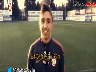 Galatasaraylı futbolculardan Japonca mesaj