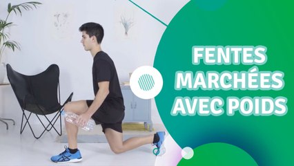 Fentes marchées  avec poids -  Santé Physique