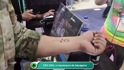 CES 2020, a impressora de tatuagens