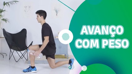 Avanço com peso - Sou Fitness