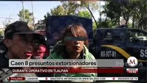 Capturan a 8 presuntos extorsionadores en Tlalpan