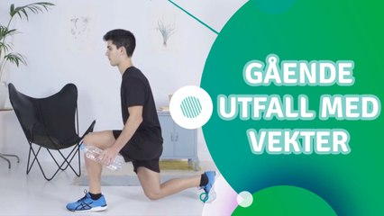 Gående utfall med vekter - Trenings Glede