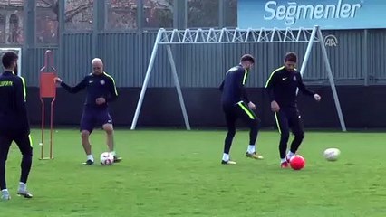 Osmanlıspor'lu futbolcuların çalışması