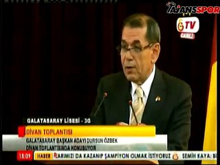 Dursun Özbek Divan Toplantısında konuştu! Bölüm 1