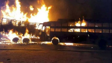 कन्नौज: डबल डेकर बस में लगी आग, सामने आया हादसे का खौफनाक VIDEO