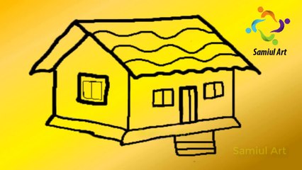 How to Draw a House step by step।।Kids Drawing।।Samiul Art.