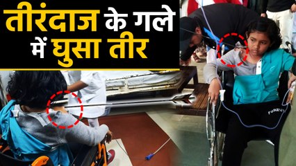 तीरंदाज Shivangini Gohain के गले में घुसा तीर, इलाज के लिए AIIMS रेफर | वनइंडिया हिंदी