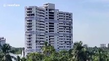 Luxury apartments demolished in southern India for violating regulations