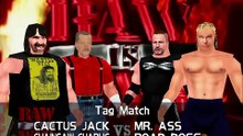 Warzone- WWF Attitude Mod Matches Cactus Jack & Chainsaw Charlie vs The New Age Outlaws