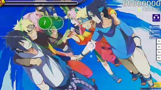 Osu! •UNL• ~ GamePlay ~ Replay Nagareboshi Shooting Star TVSize Easy NIGHTCORE ~ Osu! App ~ 1080pᴴᴰ ~ 2019 ~ W10