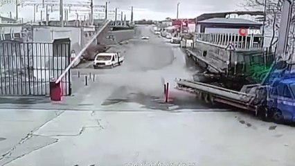 Başkent'te freni patlayan kamyonet kamerada...2 yaralı