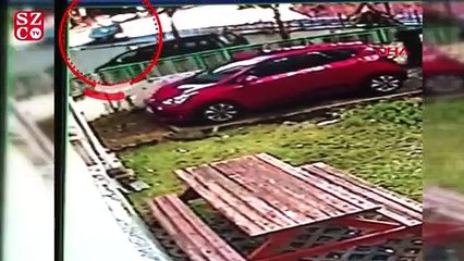Üsküdar'da anne ve kızının yaralandığı kaza kamerada