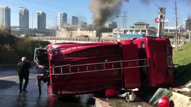 Başakşehir'deki Tekstil Atölyesindeki Yangın Havadan Görüntülendi