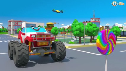 Voiture de Police et Cadeau surprise Cars Town - Dessins animés pour les enfants