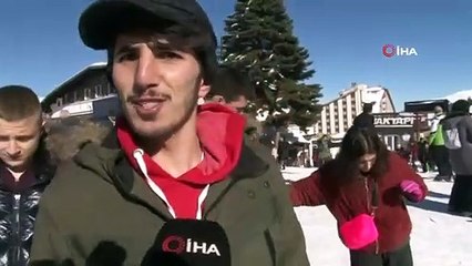 Yazdan Kalma Bir Havanın Hakim Olduğu Uludağ’da Pistler Doldu