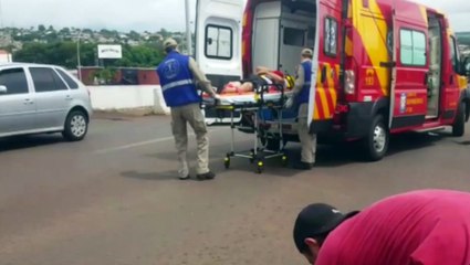 Homem se fere em acidente na Rua Jacarezinho