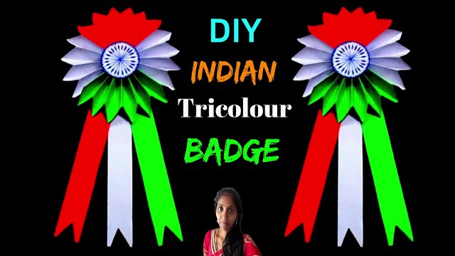 DIY Indian Republic Day Paper Badge | Tricolour Paper Badge | How to Make Indian Tricolour Badge at Home | Indian Republic Day Craft Ideas 2020
