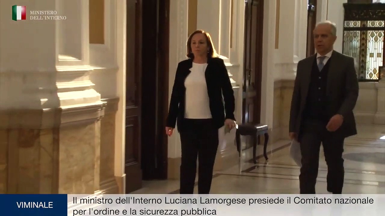 Lamorgese presiede Comitato Nazionale Ordine e Sicurezza (10.01.20)