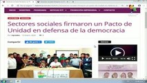 Bolivia: líderes sociales firman Pacto para perseguir a Morales