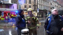 Glasgow city centre road closed due to falling debris