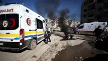 Syria: ambulances rush to the site of an air strike in Idlib province