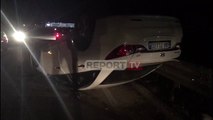 Report TV -Vlorë/ Përmbyset makina, shpëton mrekullisht shoferja