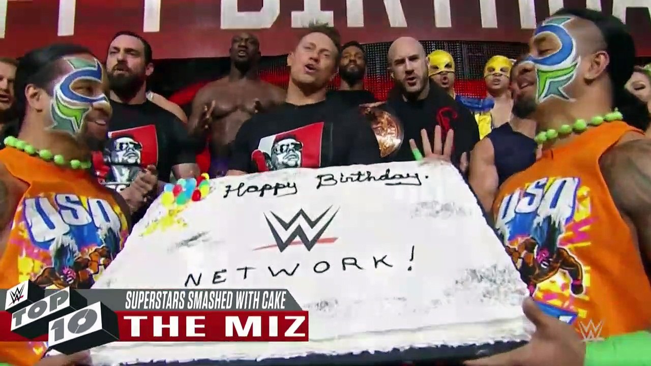 Superstars Getting Smashed With Cake Wwe Top 10 Jan 5 Video Dailymotion