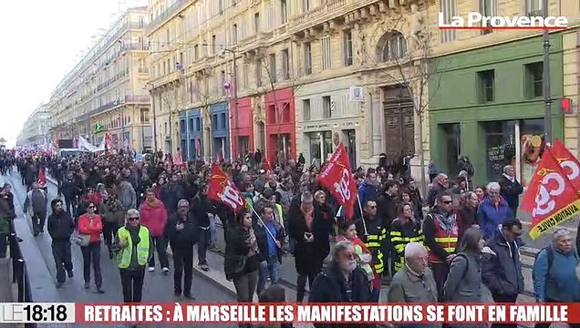 Retraites : à Marseille, les manifestations se font en famille