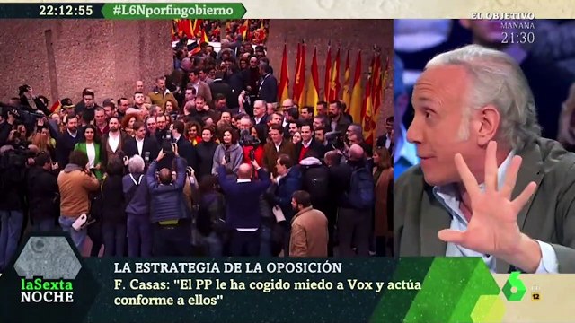 Eduardo Inda critica en La Sexta Noche los gestos de Pedro Sánchez a Bildu