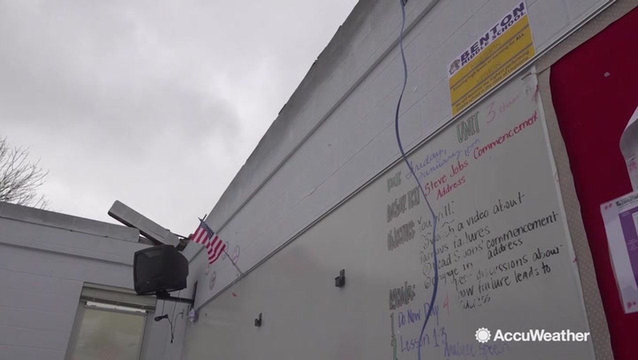 Storms rip roofs off middle school's classrooms