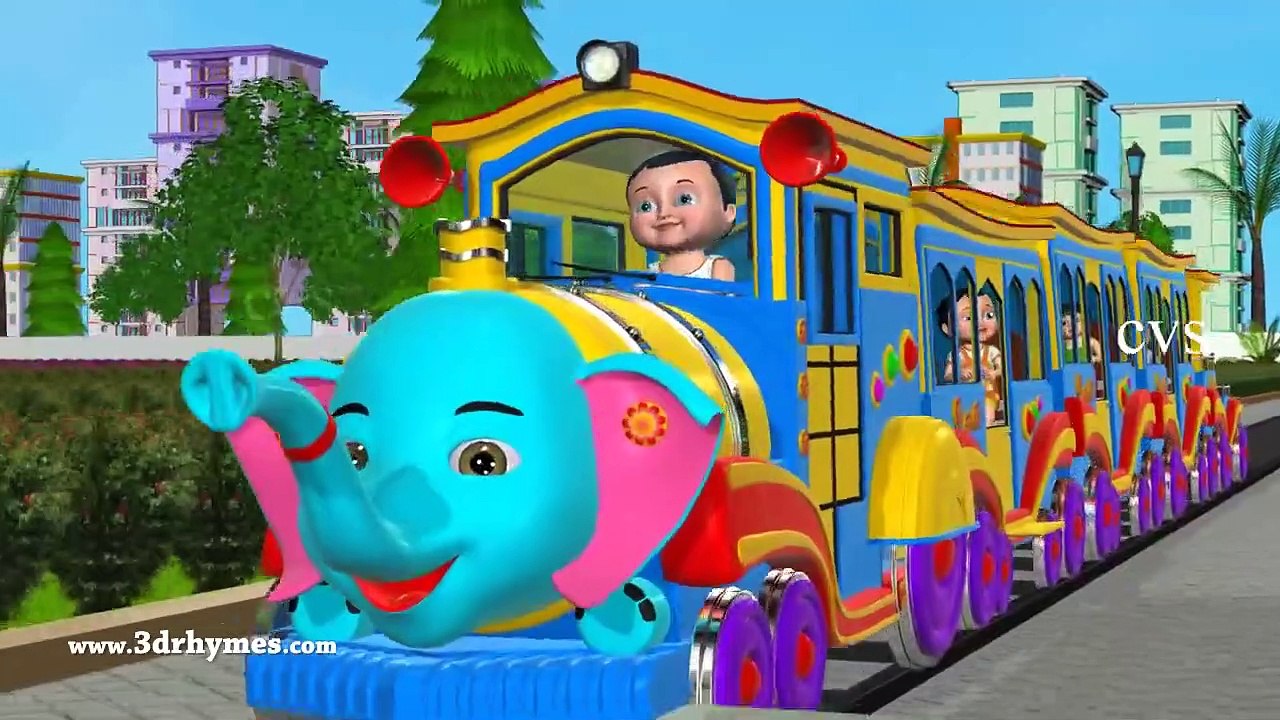 Wheels On The Train Go Round And Round - 3D Kids' Songs & Nursery Rhymes for children