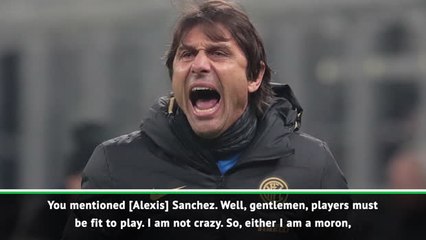 Sanchez didn't start for Inter due to injury, not me being a madman! Conte
