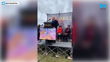 Martin Sheen recites Rabindranath Tagore's poem at climate change protest
