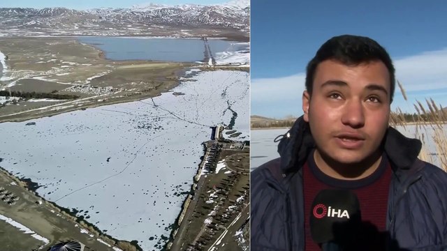 Hava Sıcaklığı Eksi 12 Dereceye Düştü, Ulaş Gölü Buz Tuttu